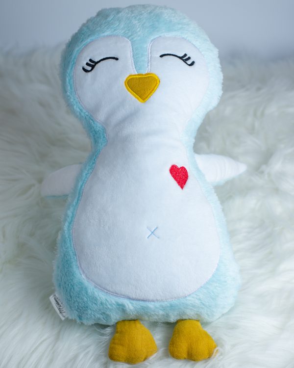 Słodki pluszowy Pingwinek z serduszkiem pluszak handmade