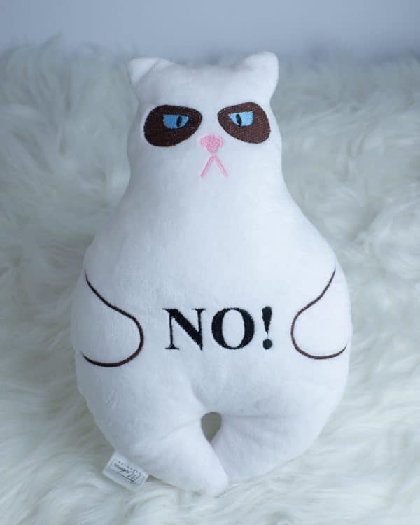 Pluszowy Kot Grumpy maruda handmade