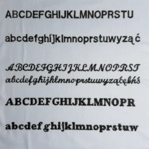 Czcionki Janome MC550e